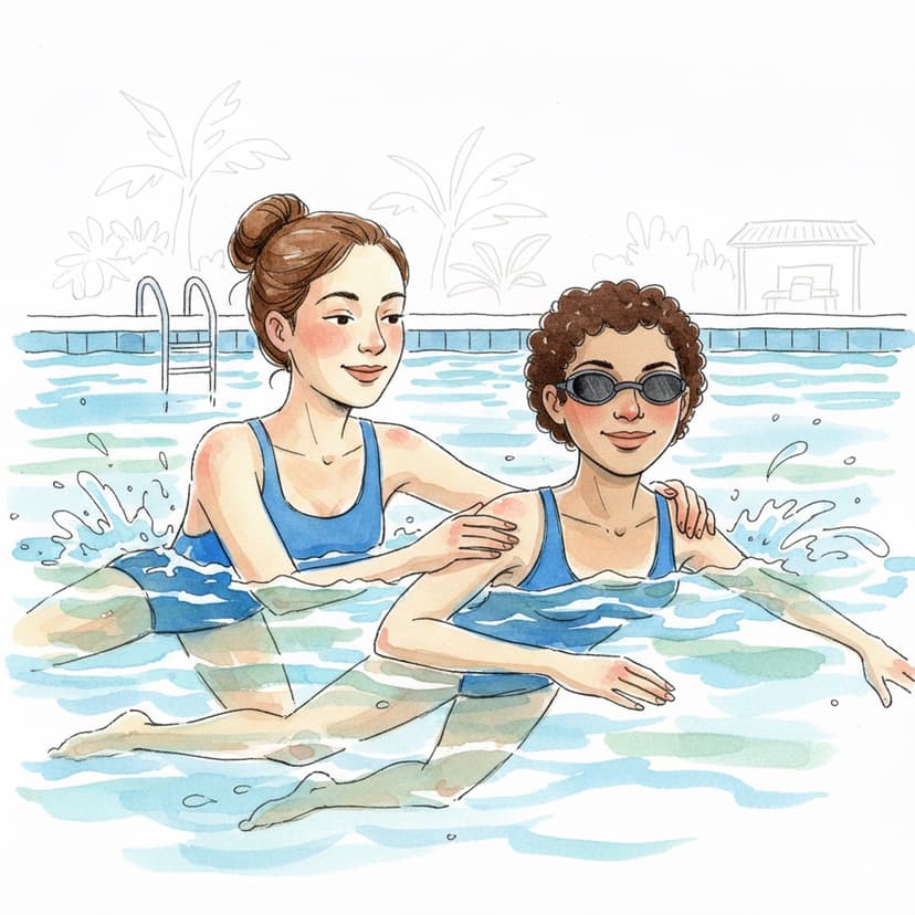 Illustration natation adaptée
