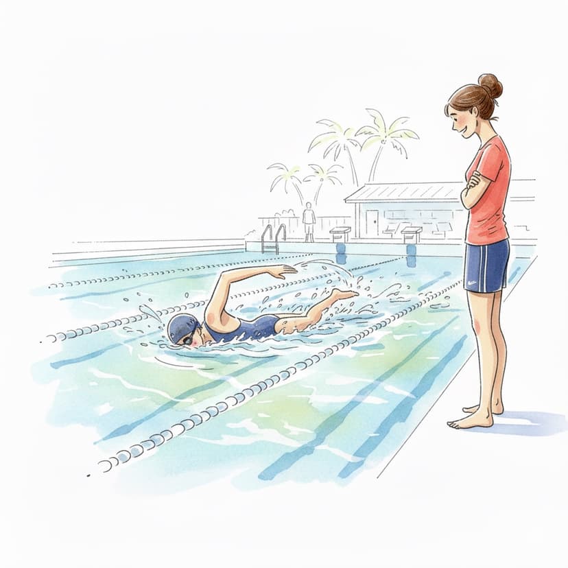 Illustration perfectionnement en natation